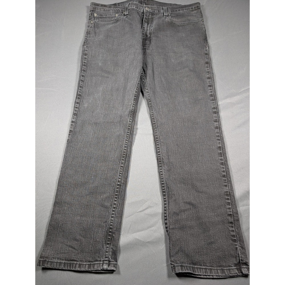 Levis 514 Straight Fit Grey WaterLess Denim Jeans 36x30 Mens 00514-0211